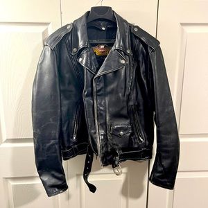 Vintage Harley Davidson leather riding jacket